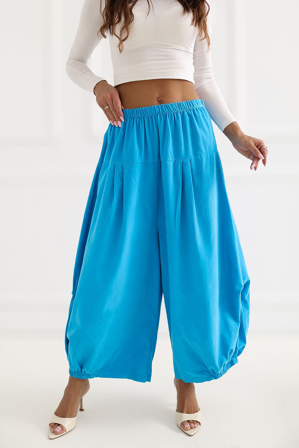  Pantaloni din catifea model 226455 Italy Moda 