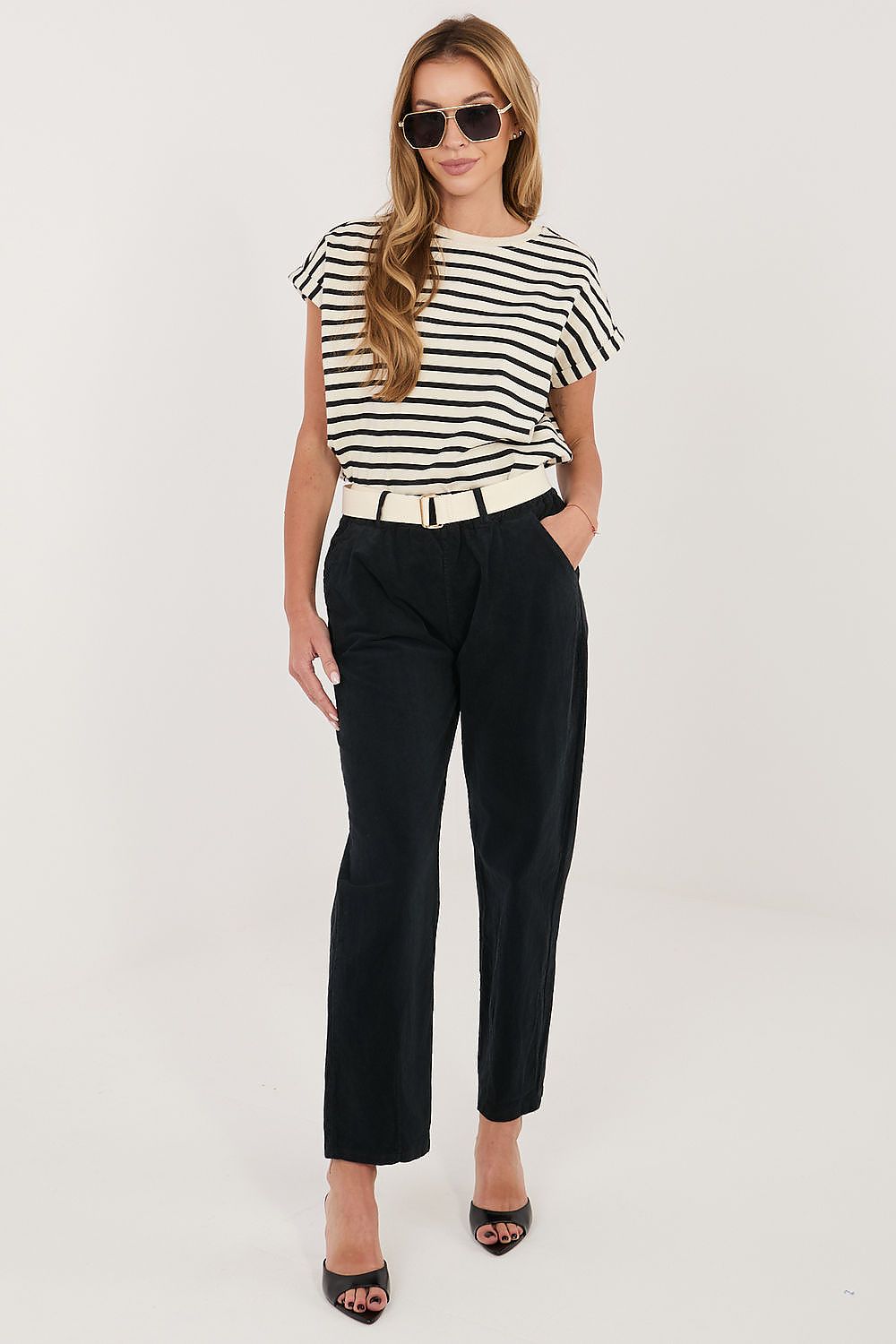  Pantaloni din catifea model 226456 Italy Moda 