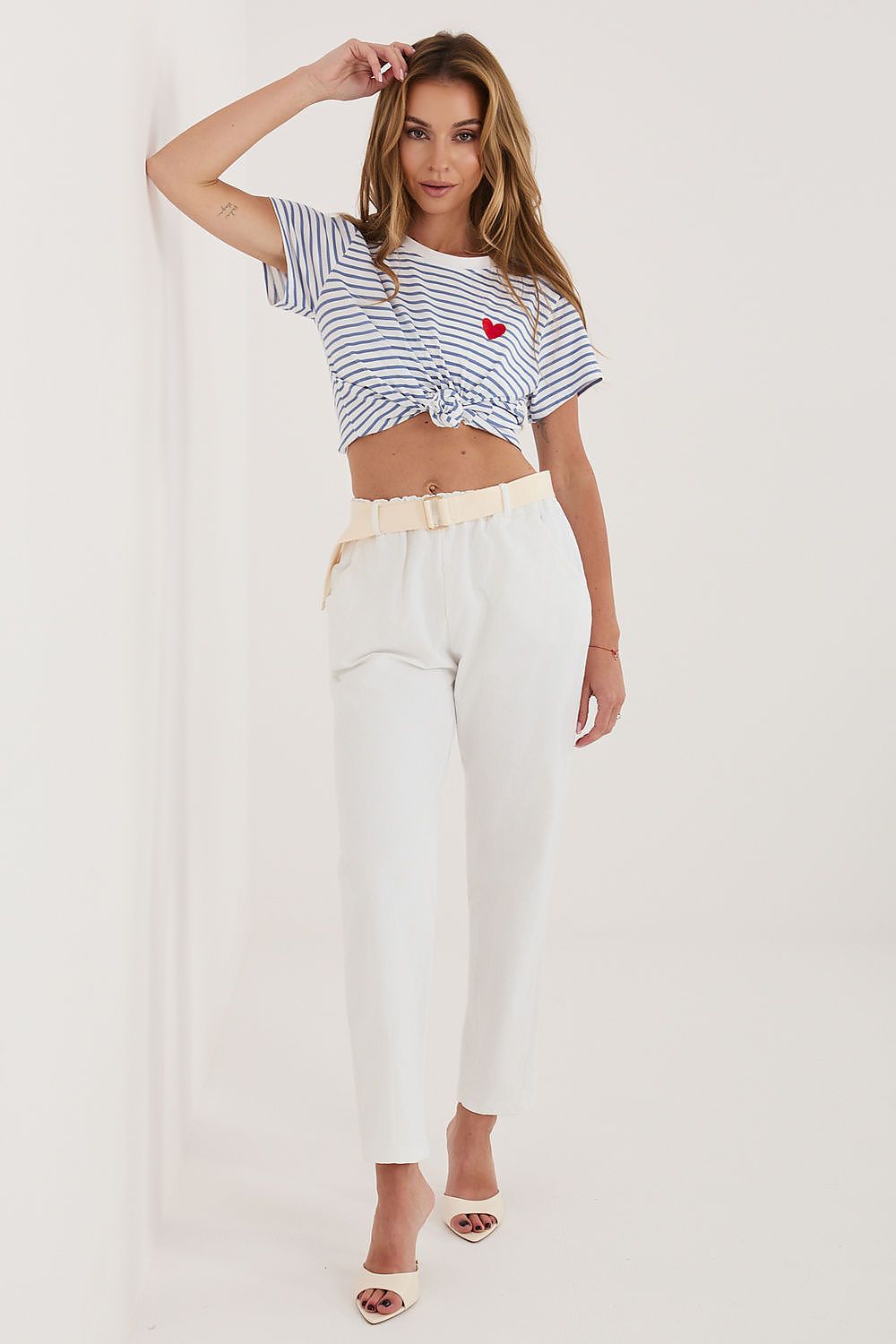  Pantaloni din catifea model 226457 Italy Moda 