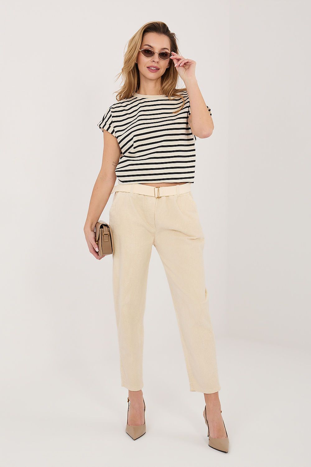  Pantaloni din catifea model 226478 Italy Moda 