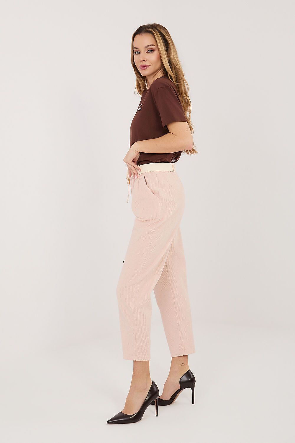  Pantaloni din catifea model 226479 Italy Moda 
