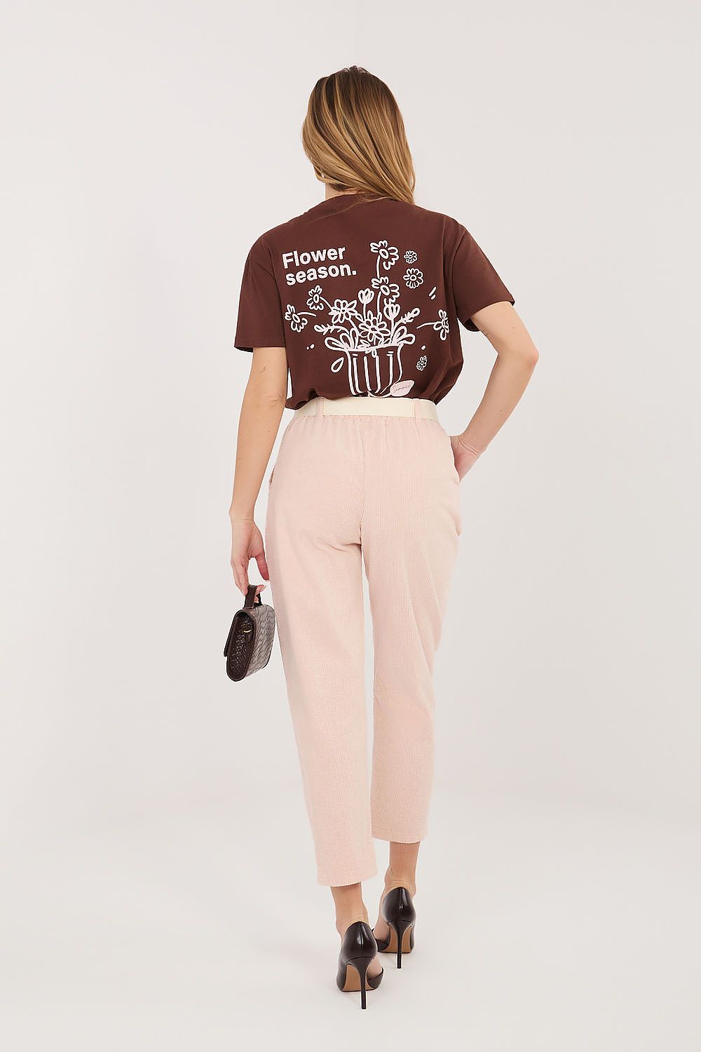  Pantaloni din catifea model 226479 Italy Moda 