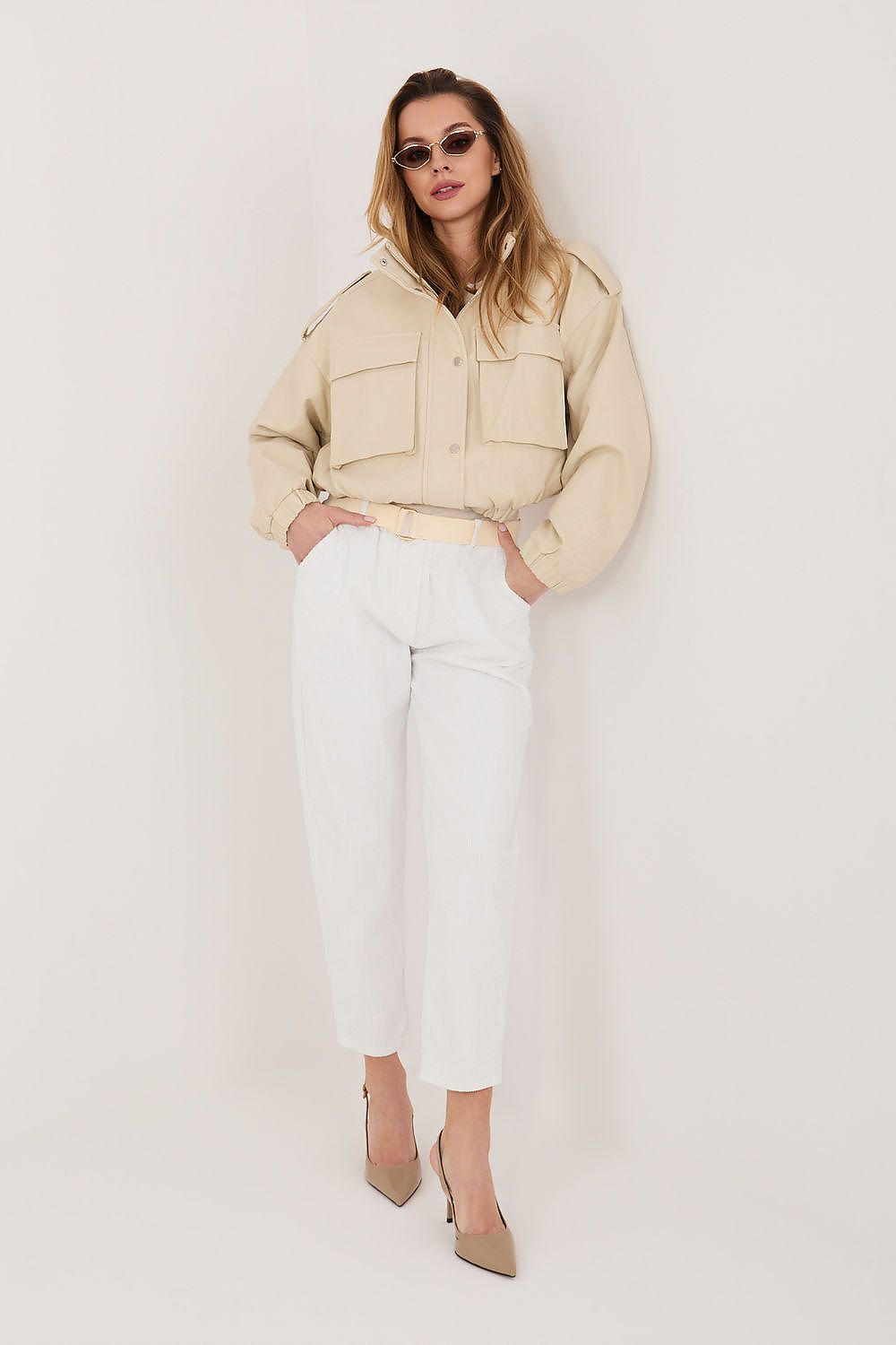  Pantaloni din catifea model 226481 Italy Moda 
