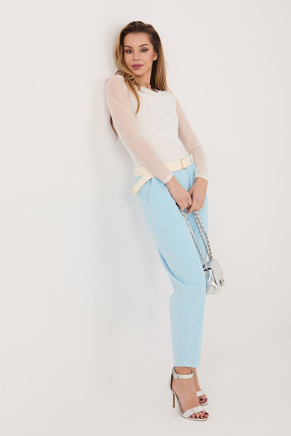  Pantaloni din catifea model 226482 Italy Moda 