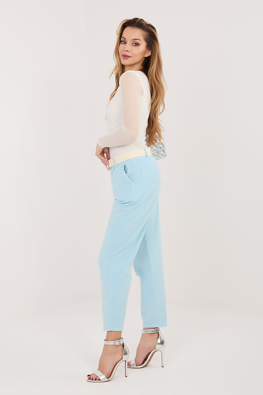  Pantaloni din catifea model 226482 Italy Moda 