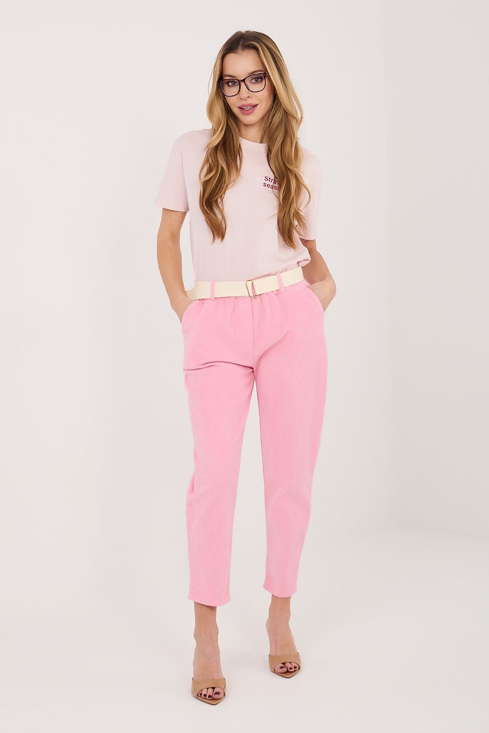  Pantaloni din catifea model 226480 Italy Moda 