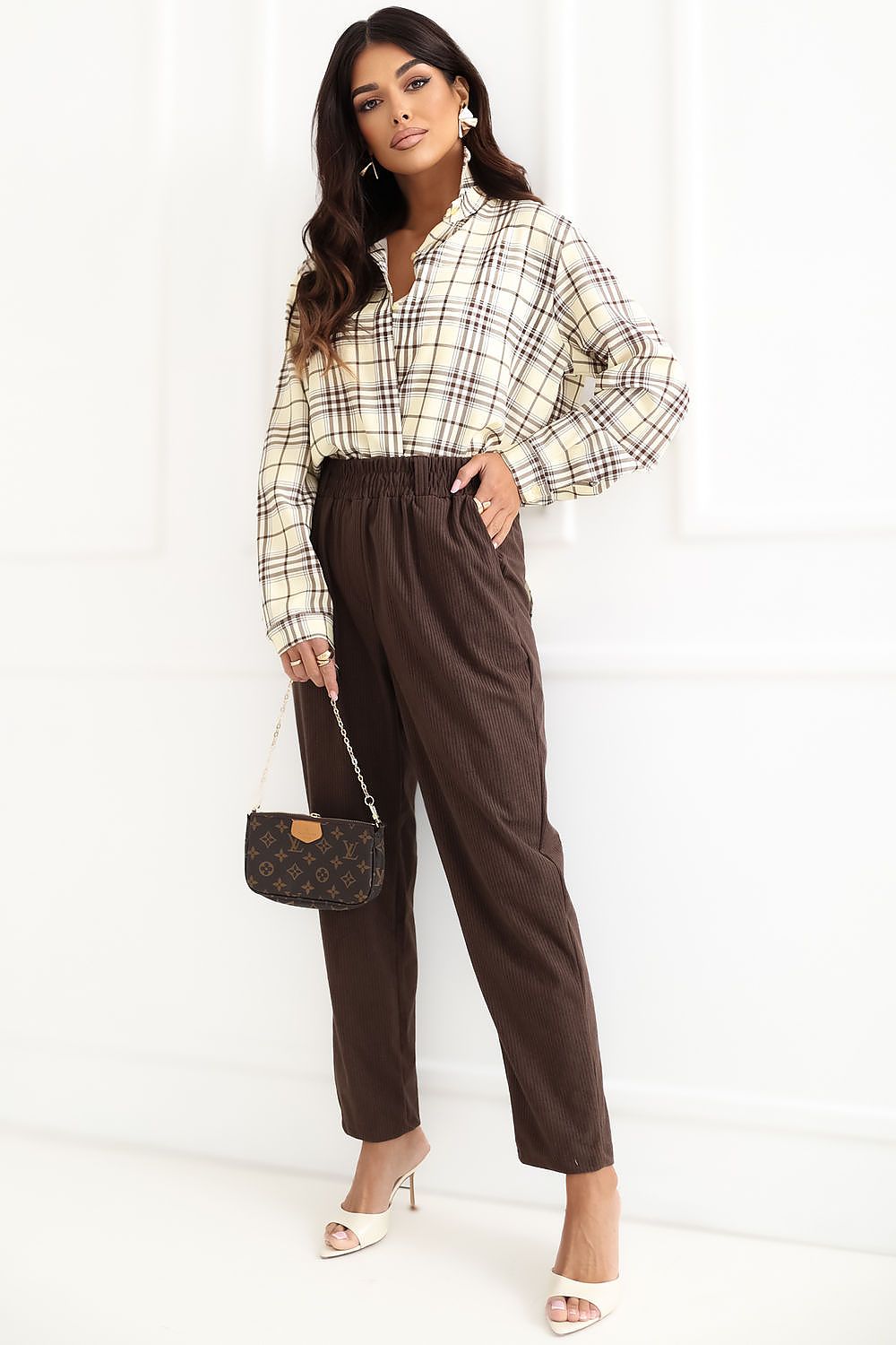  Pantaloni din catifea model 226966 Rue Paris 