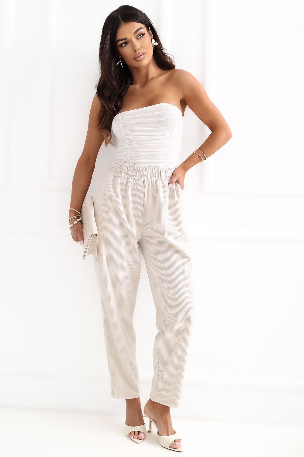  Pantaloni din catifea model 226967 Rue Paris 
