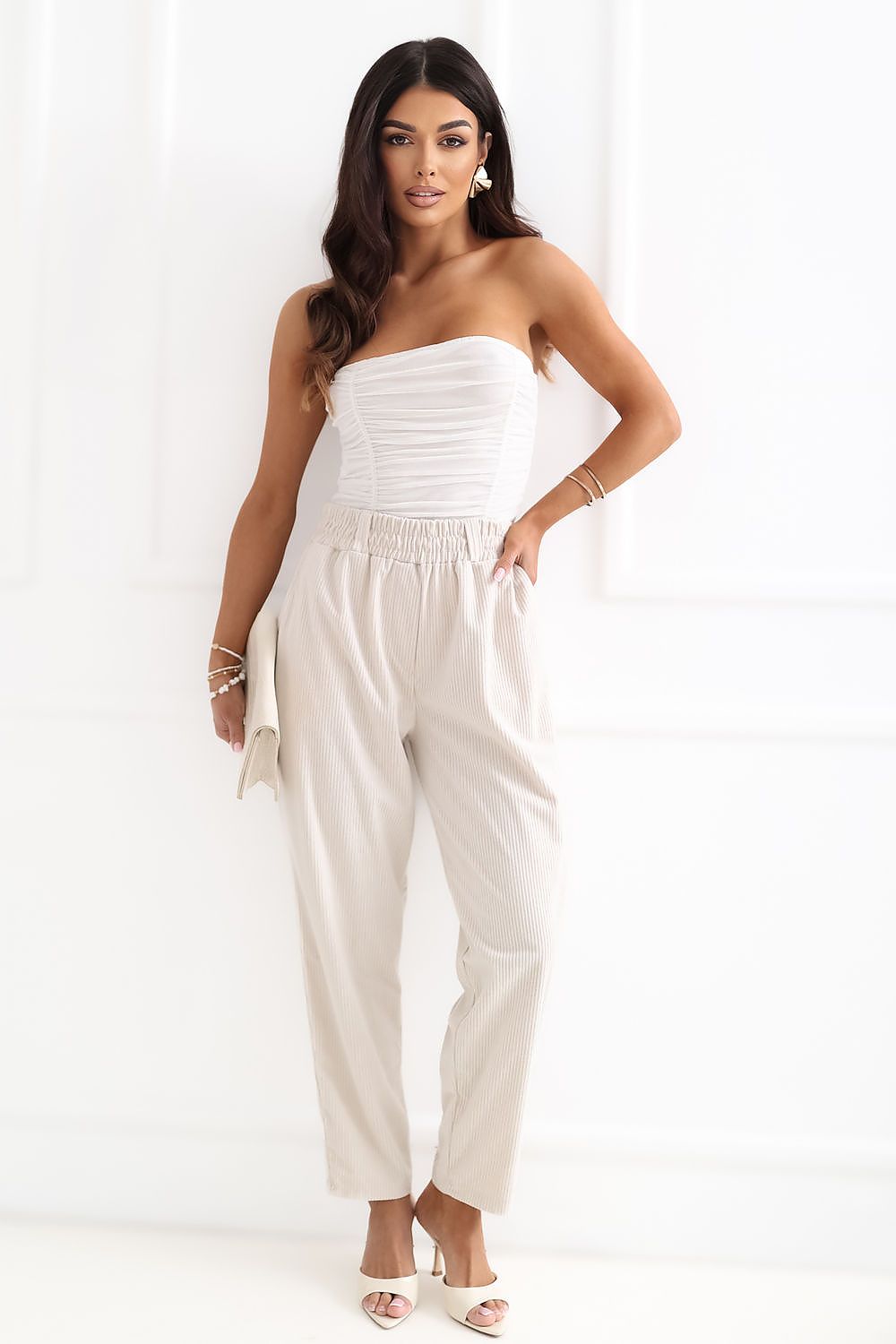  Pantaloni din catifea model 226967 Rue Paris 