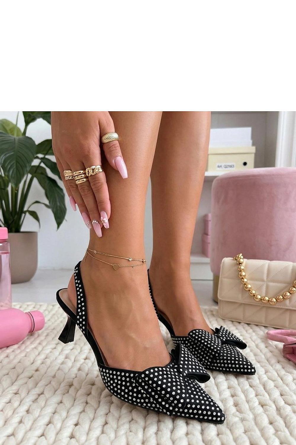  Pantofi cu toc subţire (stiletto) model 227282 Solea 