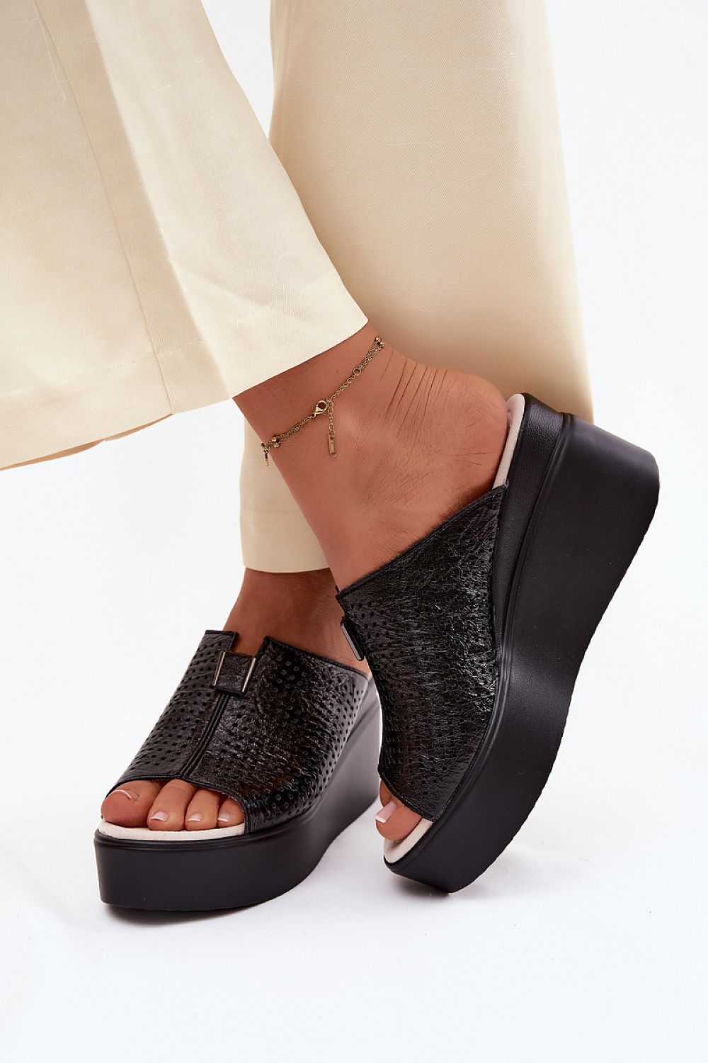  Sandale cu talpă tip pană model 227430 Step in style 