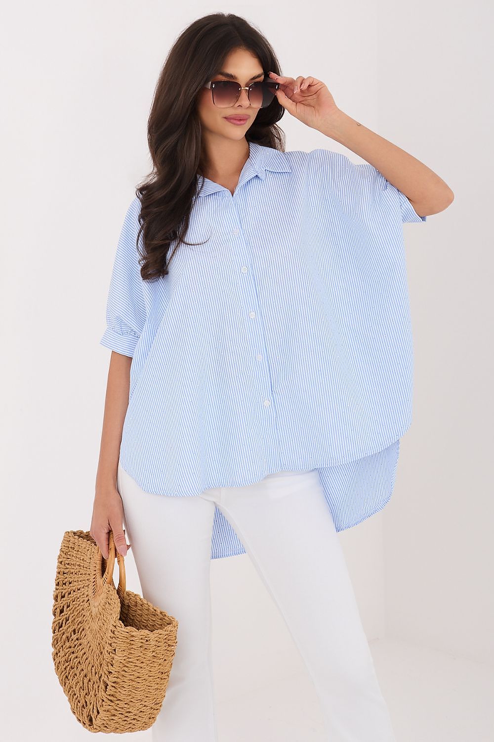  Cămaşă cu mânecă scurtă model 227655 Rue Paris 