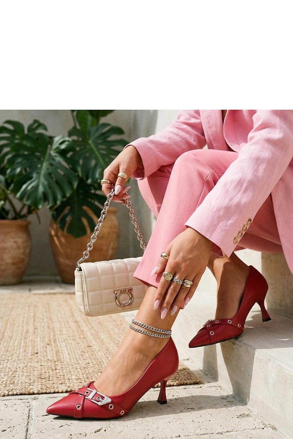  Pantofi cu toc subţire (stiletto) model 227751 Solea 