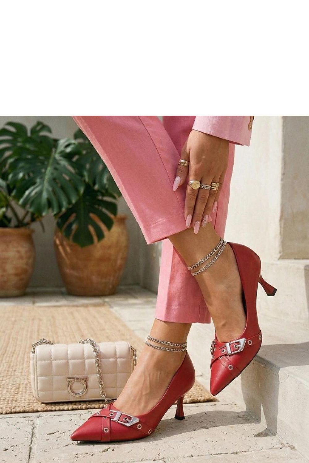  Pantofi cu toc subţire (stiletto) model 227751 Solea 