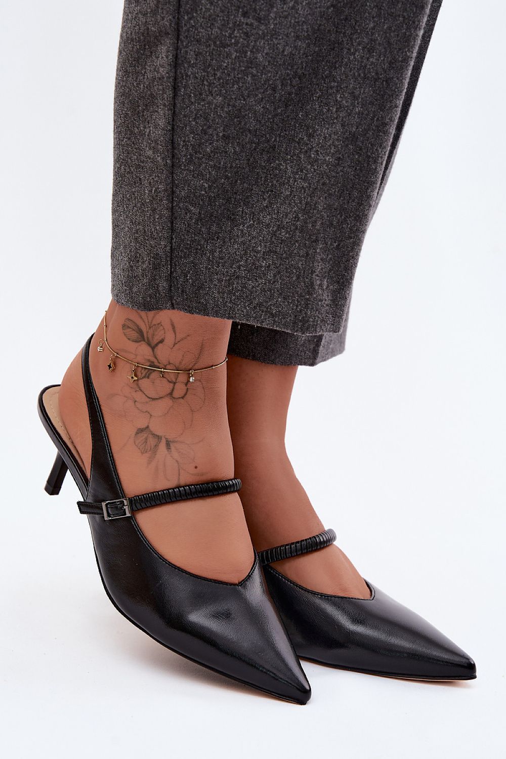  Pantofi cu toc simplu model 227801 Step in style 