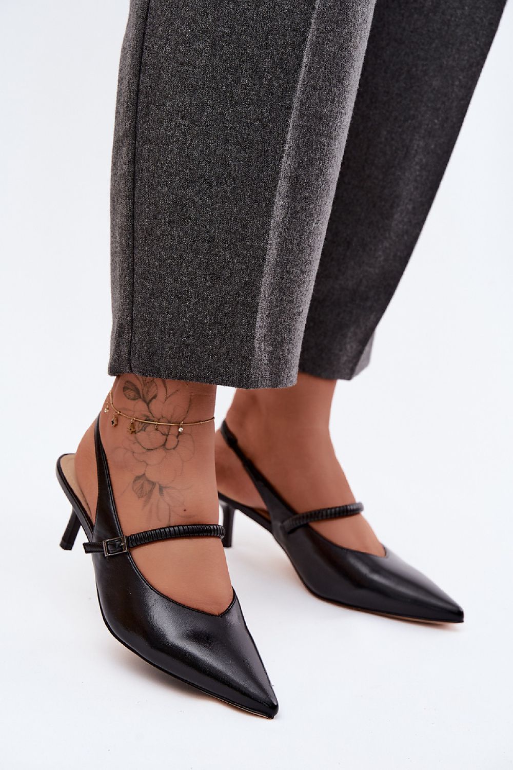  Pantofi cu toc simplu model 227801 Step in style 