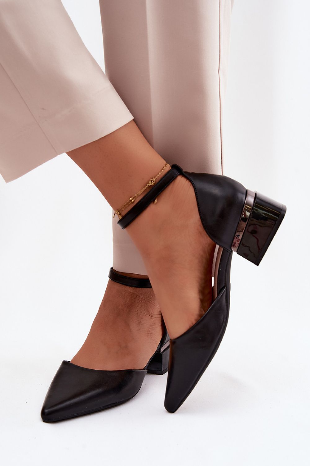  Pantofi cu toc simplu model 227803 Step in style 