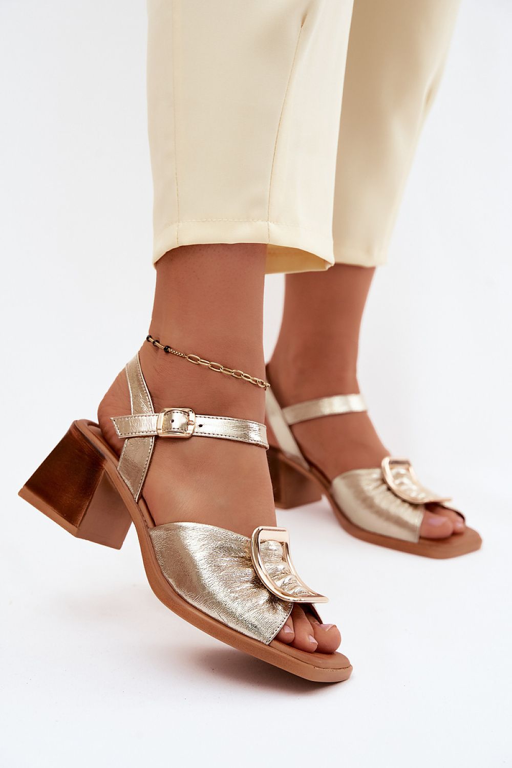  Sandale cu toc model 227902 Step in style 