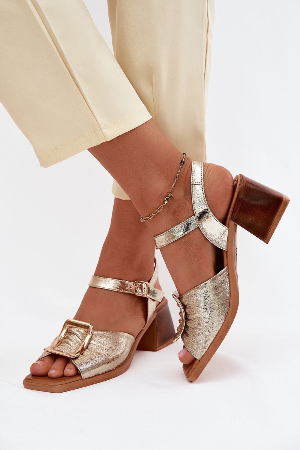  Sandale cu toc model 227902 Step in style 
