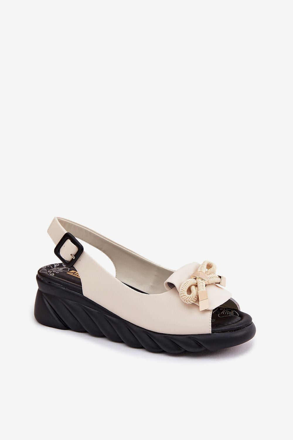  Sandale cu talpă tip pană model 227907 Step in style 