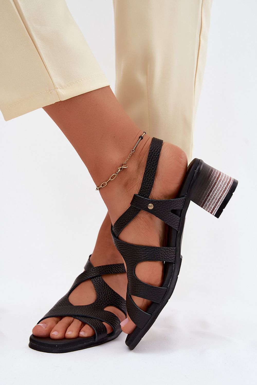  Sandale cu toc model 227909 Step in style 
