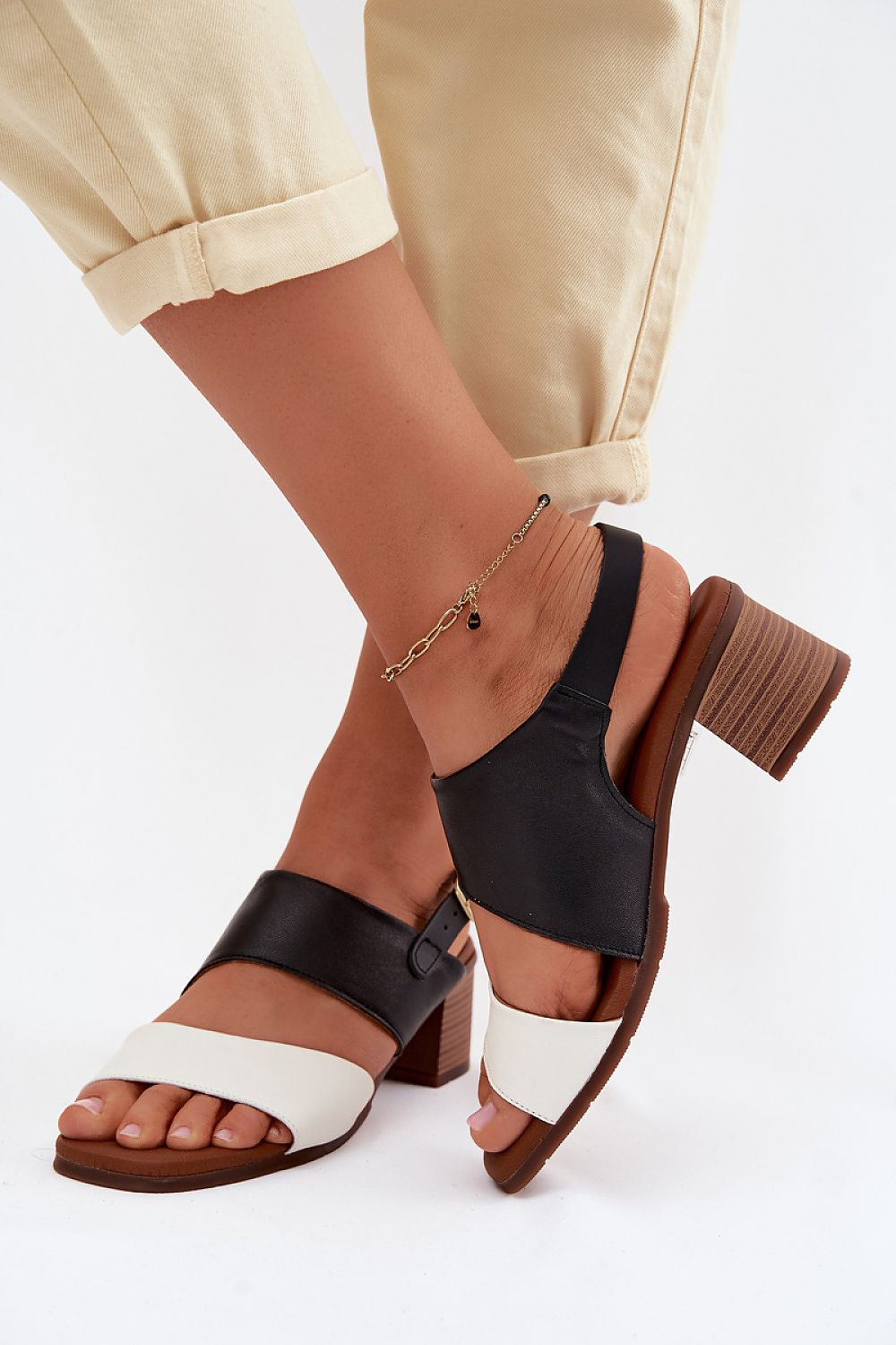  Sandale cu toc model 227912 Step in style 