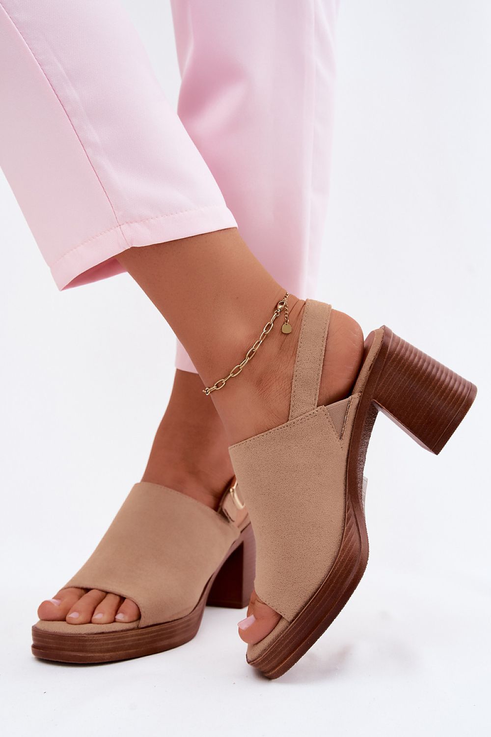  Sandale cu toc model 227915 Step in style 