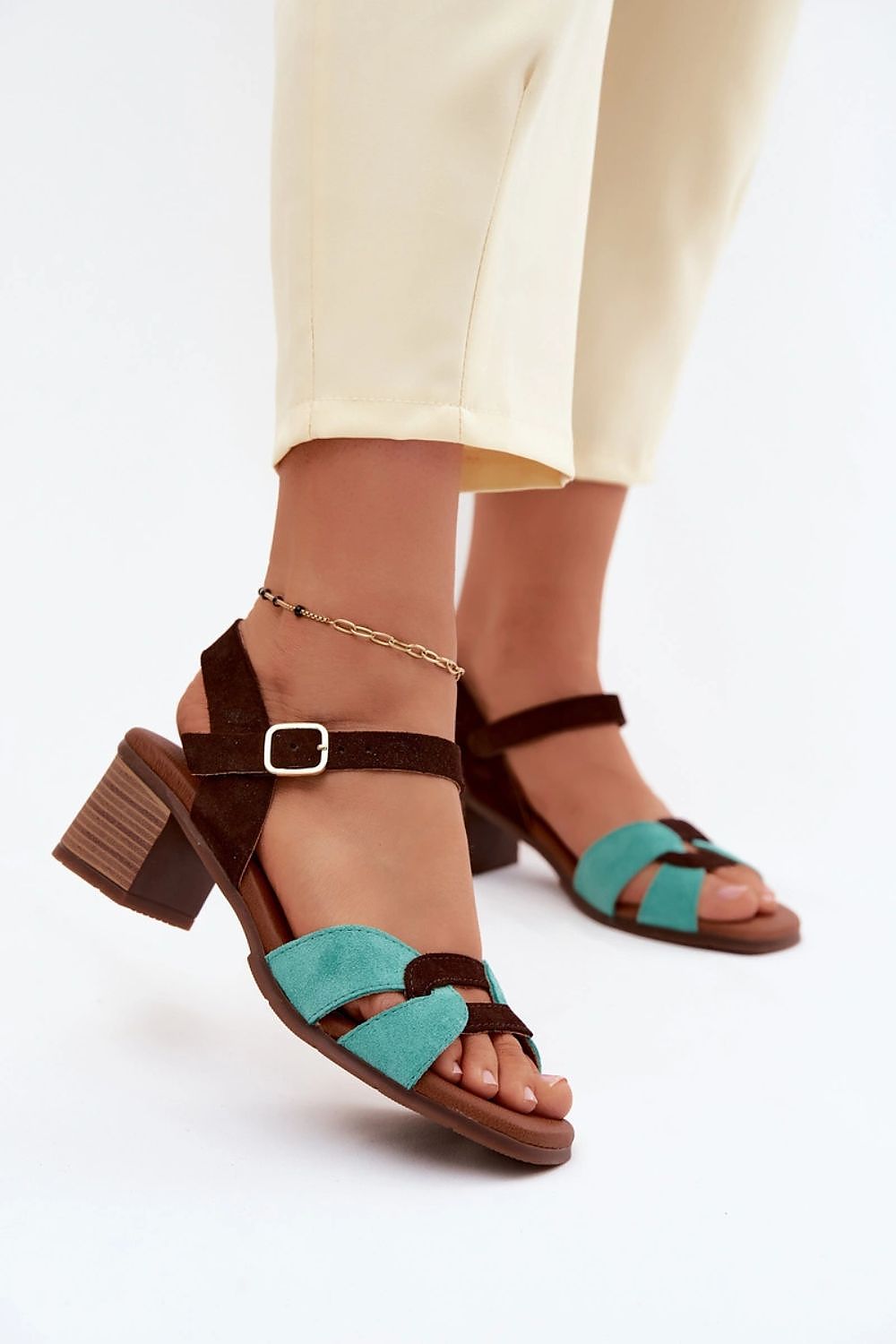  Sandale cu toc model 227911 Step in style 