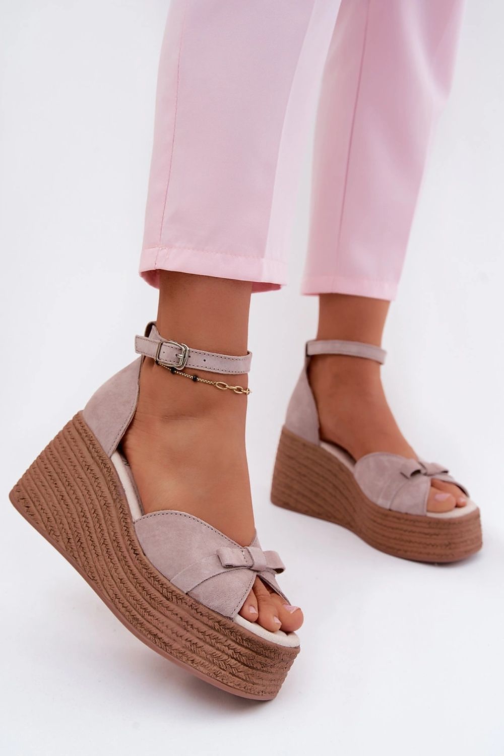  Sandale cu talpă tip pană model 227917 Step in style 