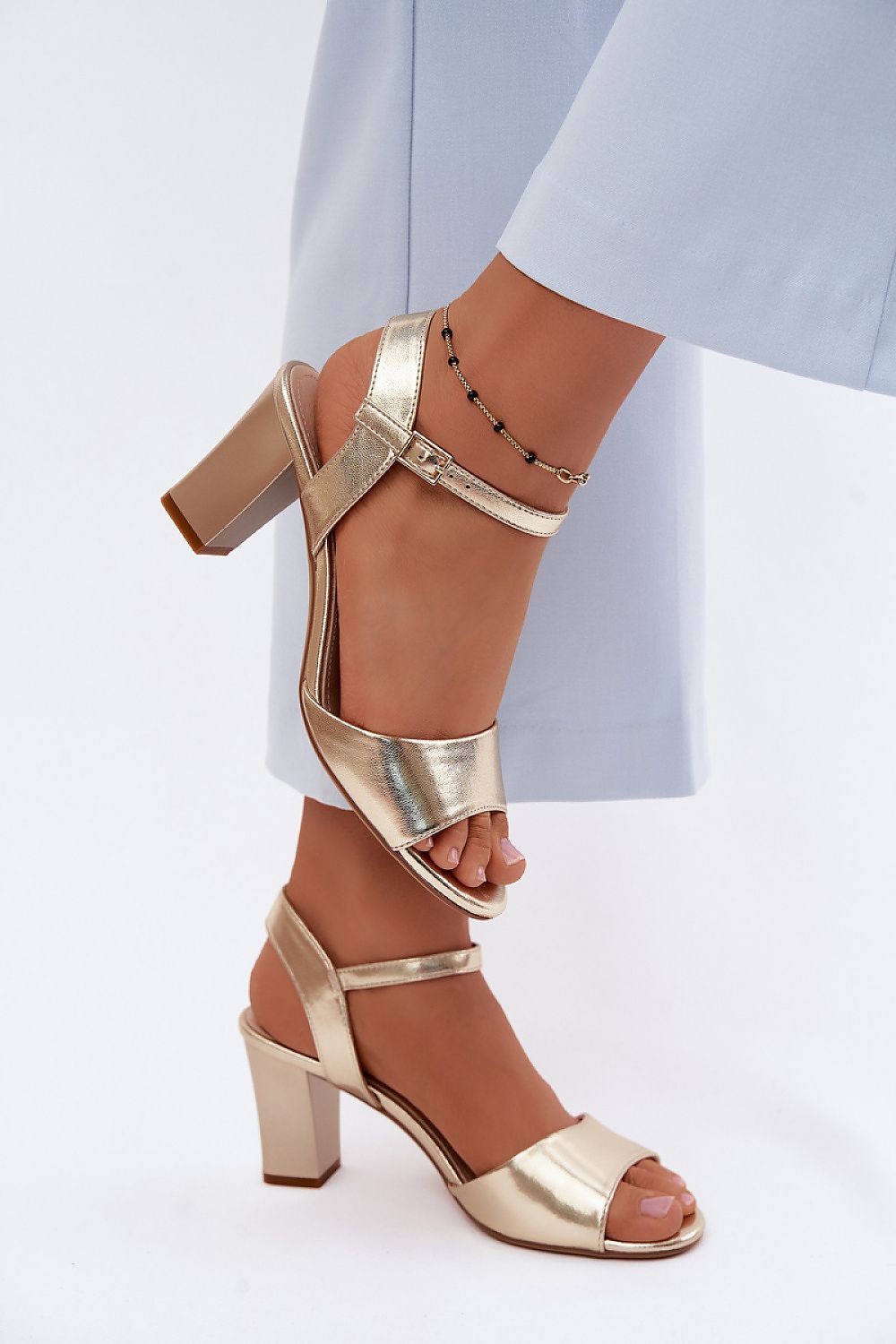  Sandale cu toc model 228102 Step in style 
