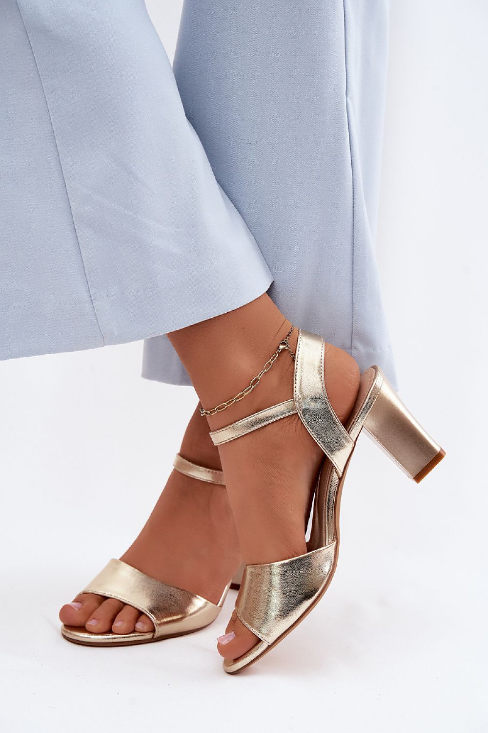  Sandale cu toc model 228102 Step in style 