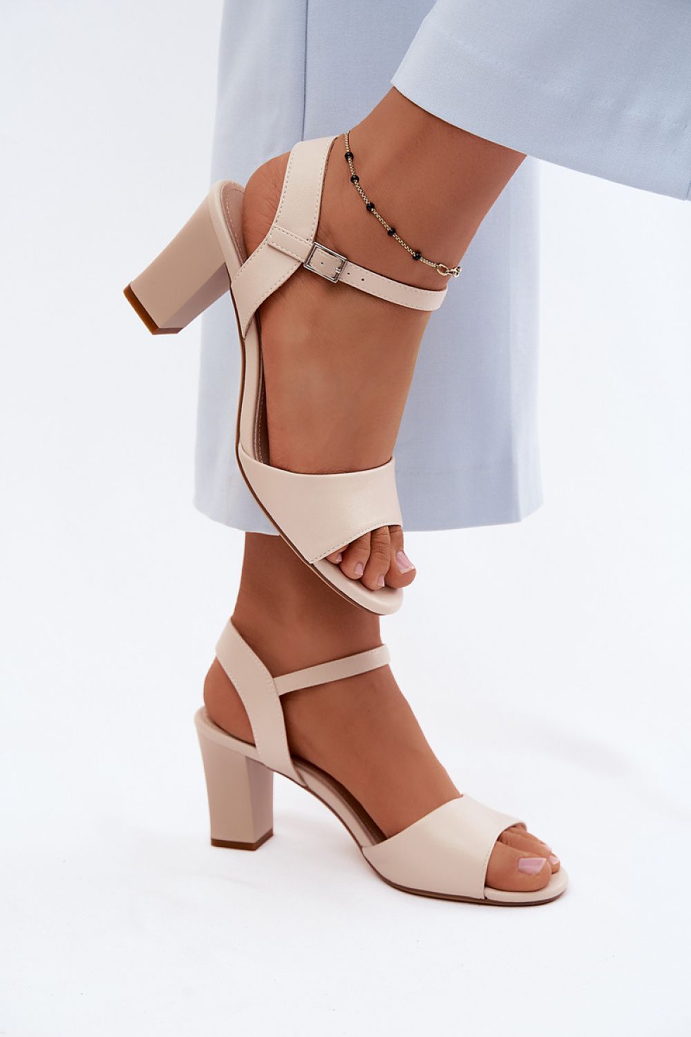 Sandale cu toc model 228103 Step in style 