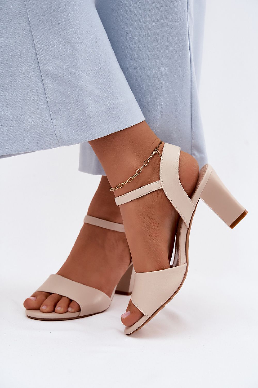  Sandale cu toc model 228103 Step in style 