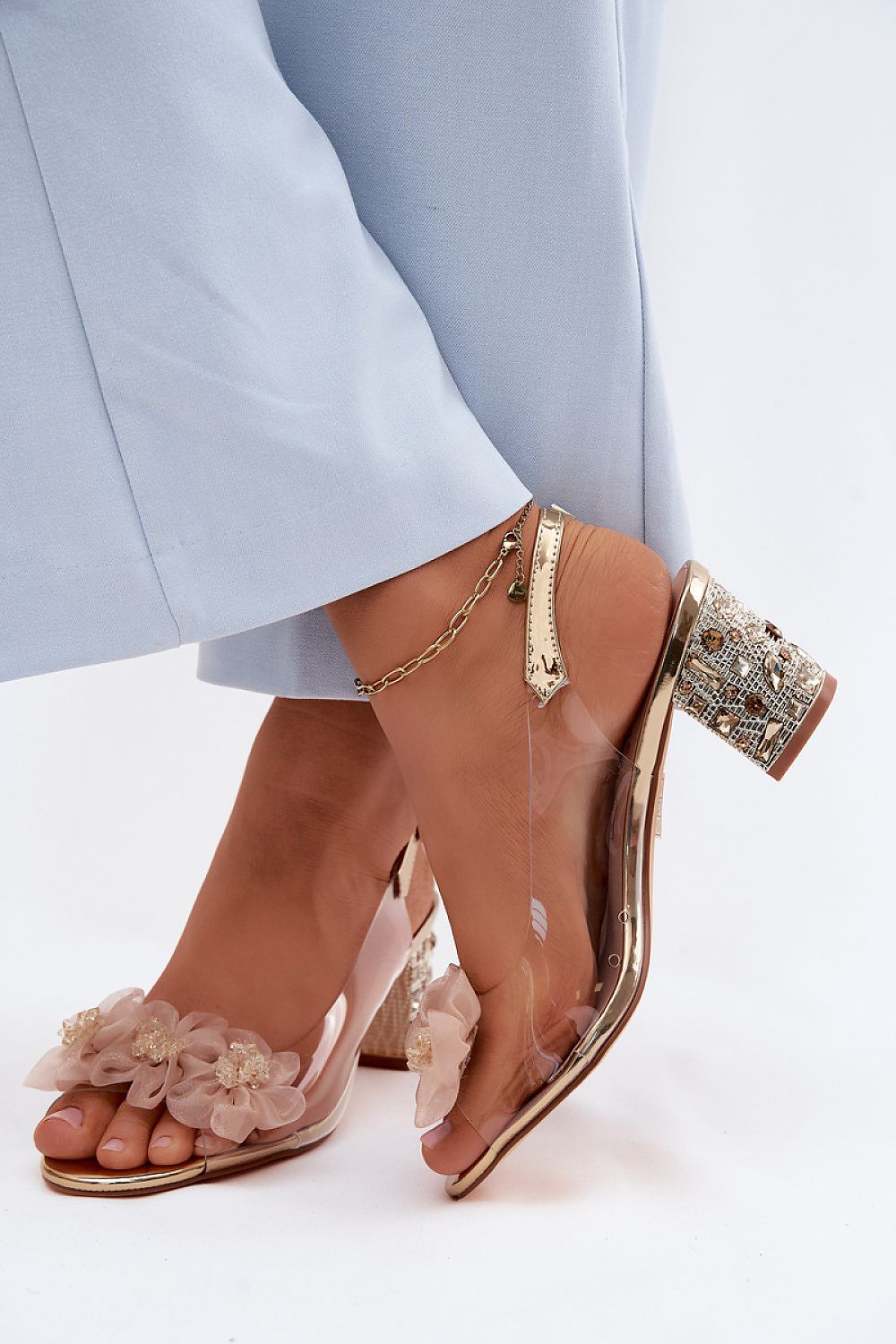  Sandale cu toc model 228104 Step in style 