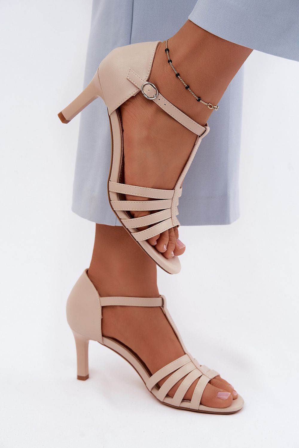  Sandale cu toc model 228108 Step in style 
