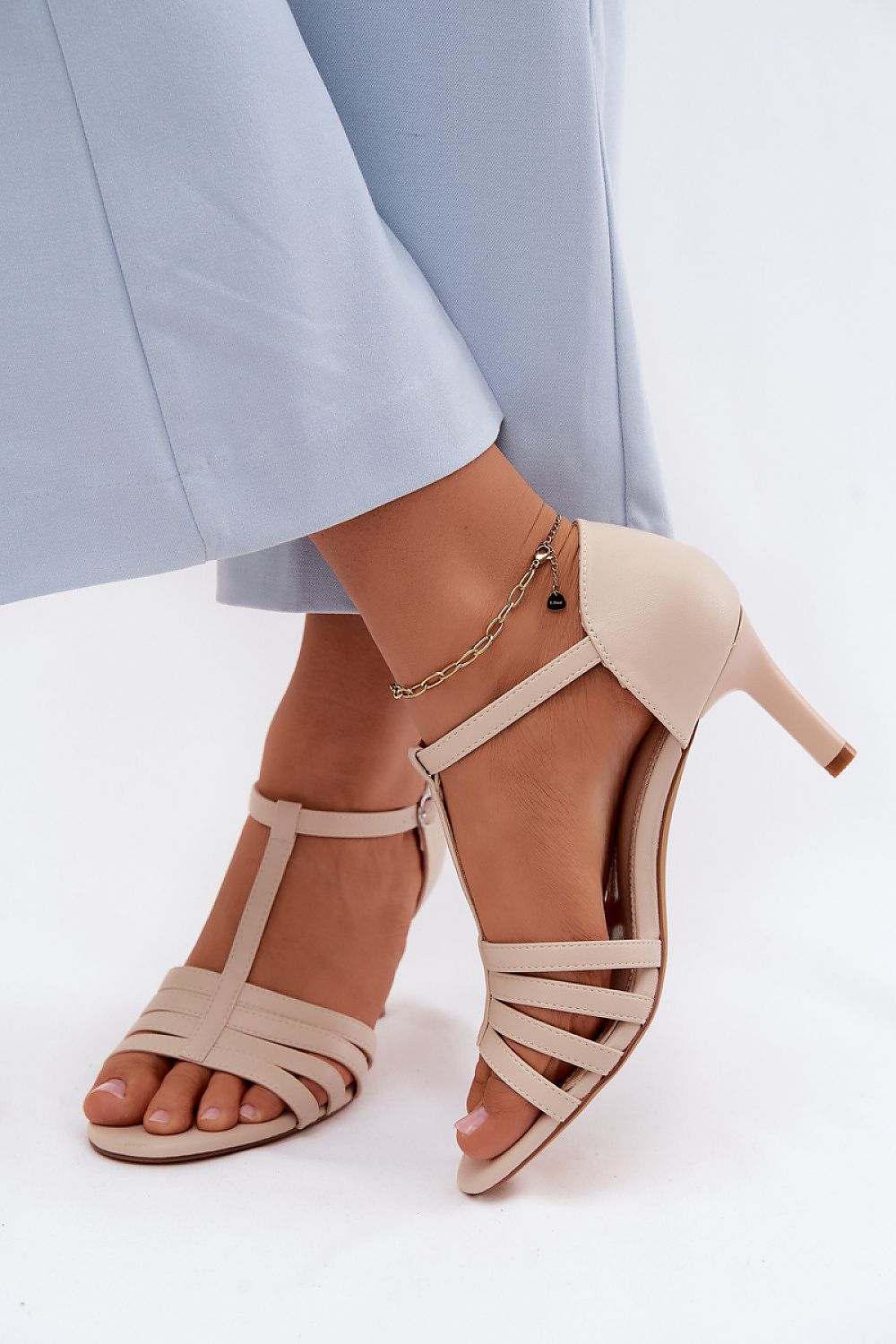  Sandale cu toc model 228108 Step in style 