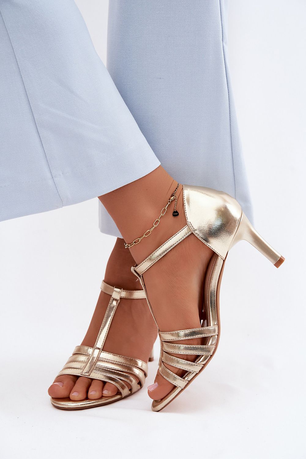  Sandale cu toc model 228109 Step in style 