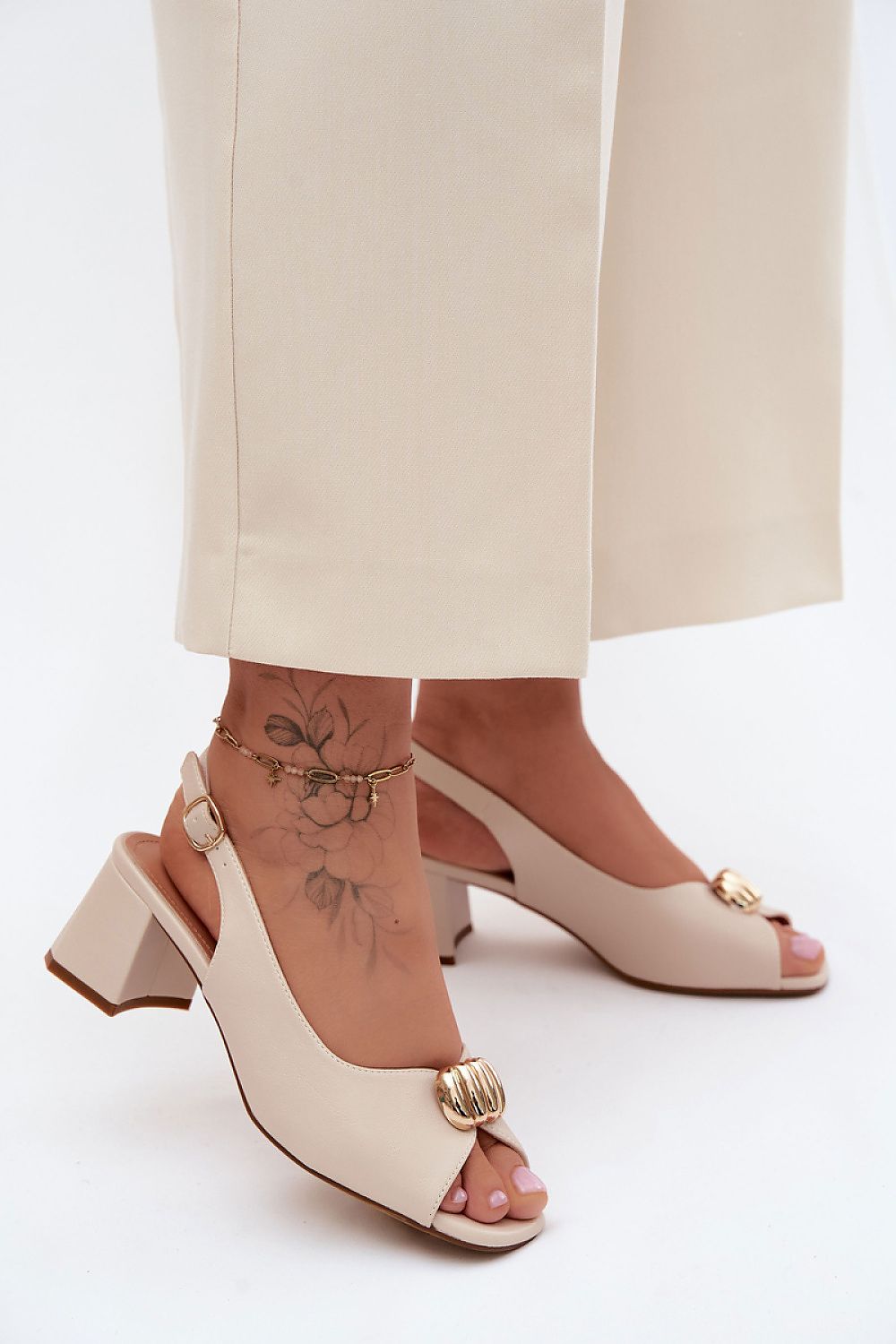  Sandale cu toc model 228110 Step in style 