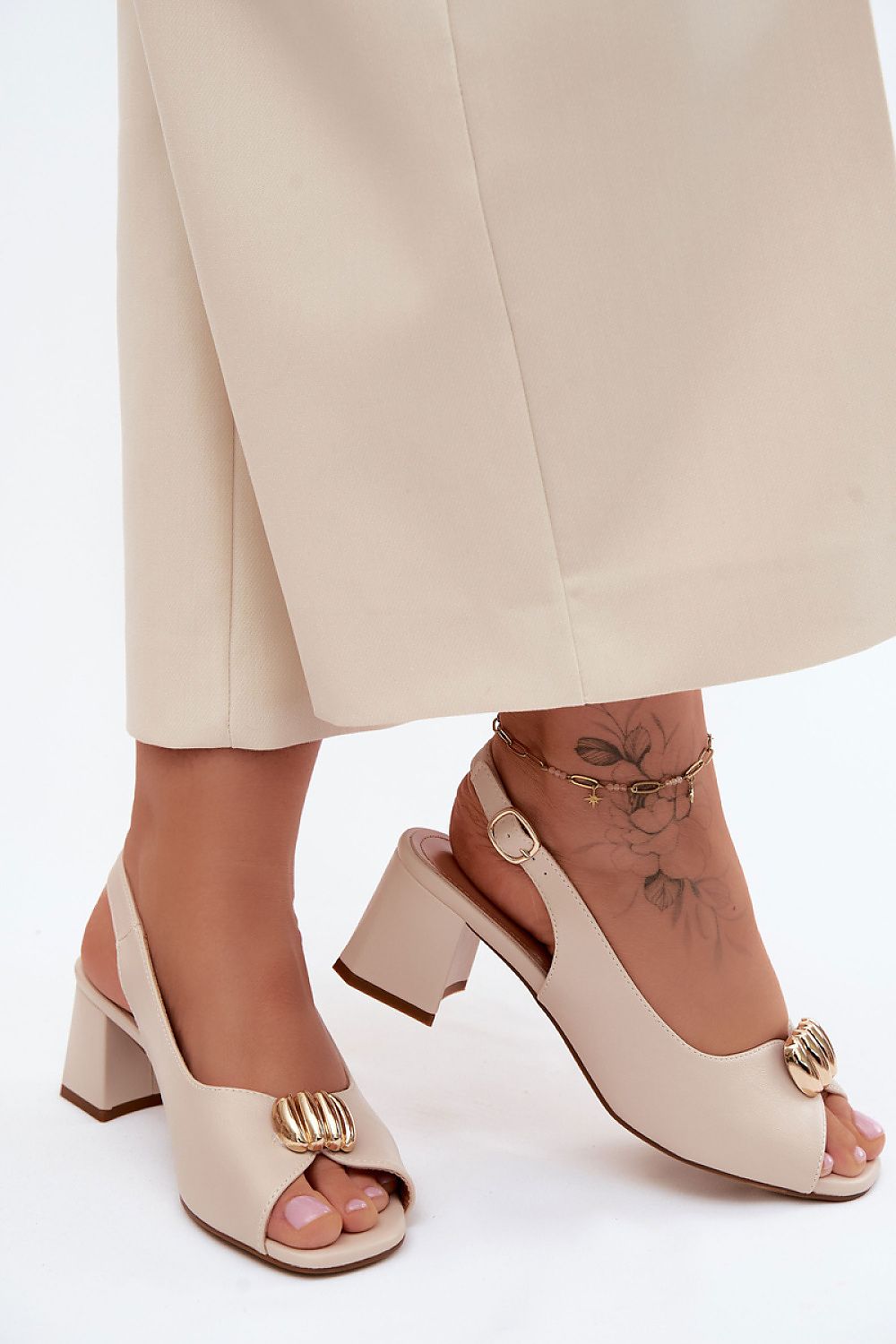  Sandale cu toc model 228110 Step in style 