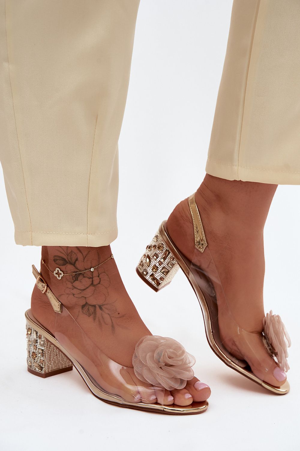  Sandale cu toc model 228122 Step in style 