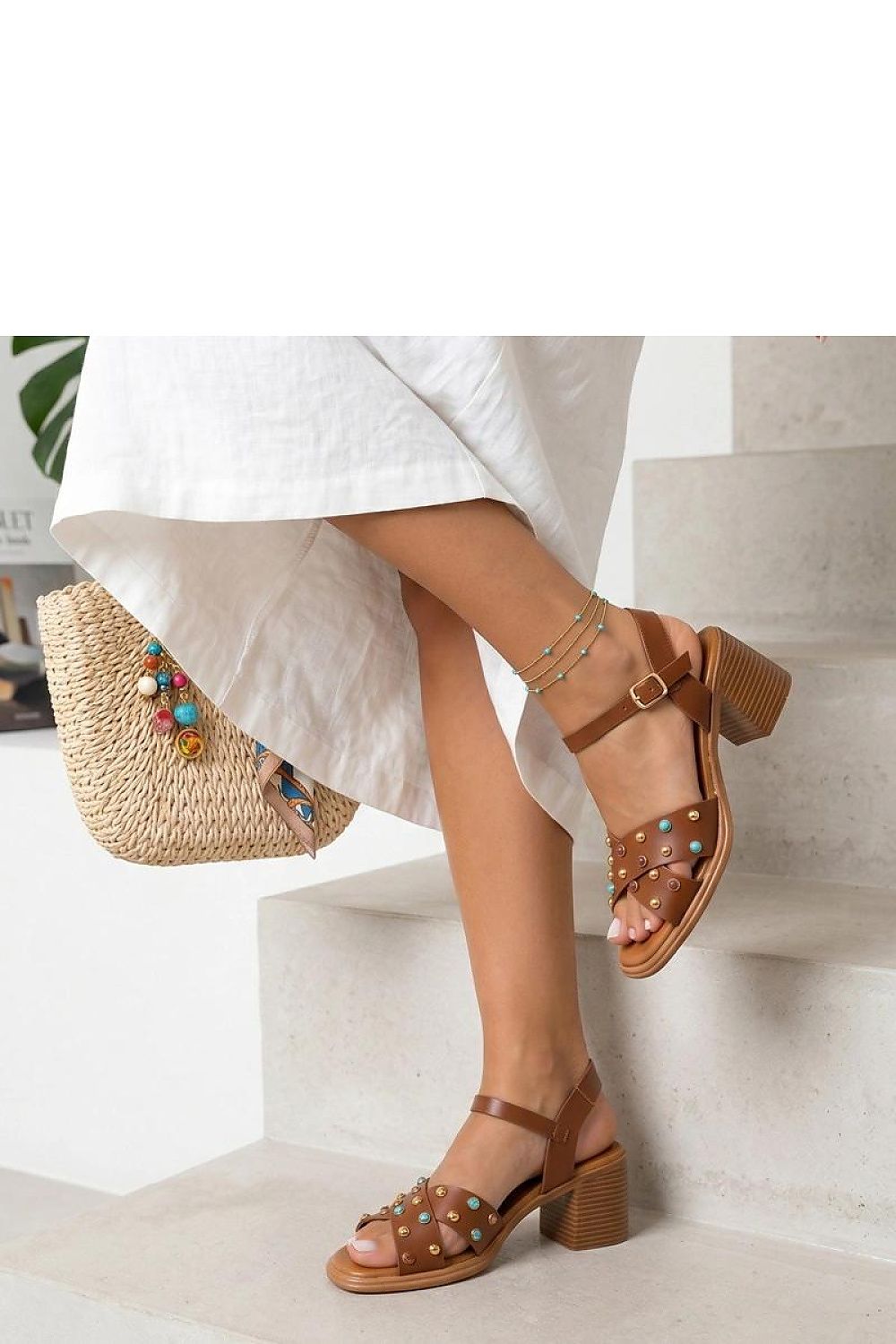 Sandale cu toc model 228216 Solea 