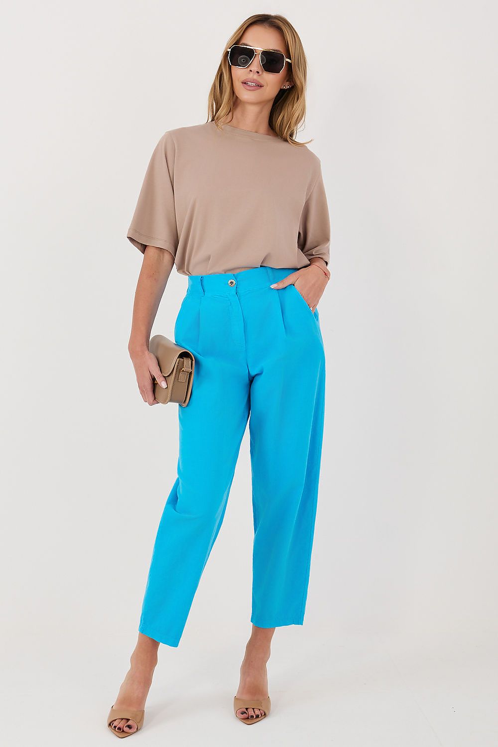  Pantaloni din catifea model 228357 Rue Paris 