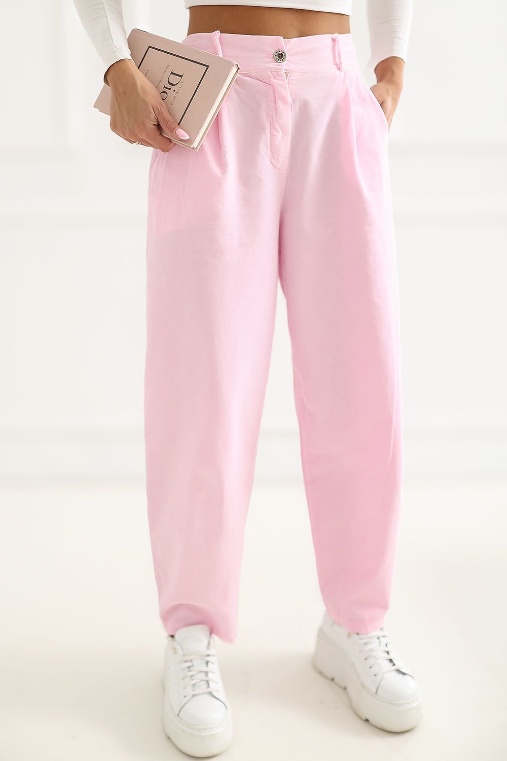  Pantaloni din catifea model 228360 Rue Paris 