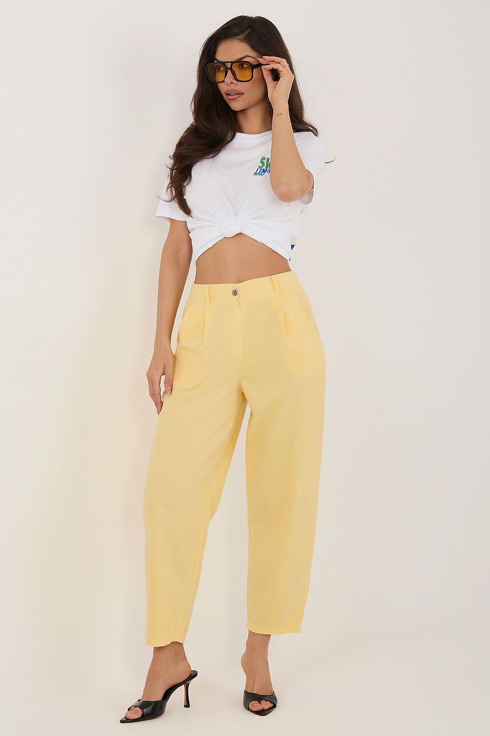  Pantaloni din catifea model 228361 Rue Paris 