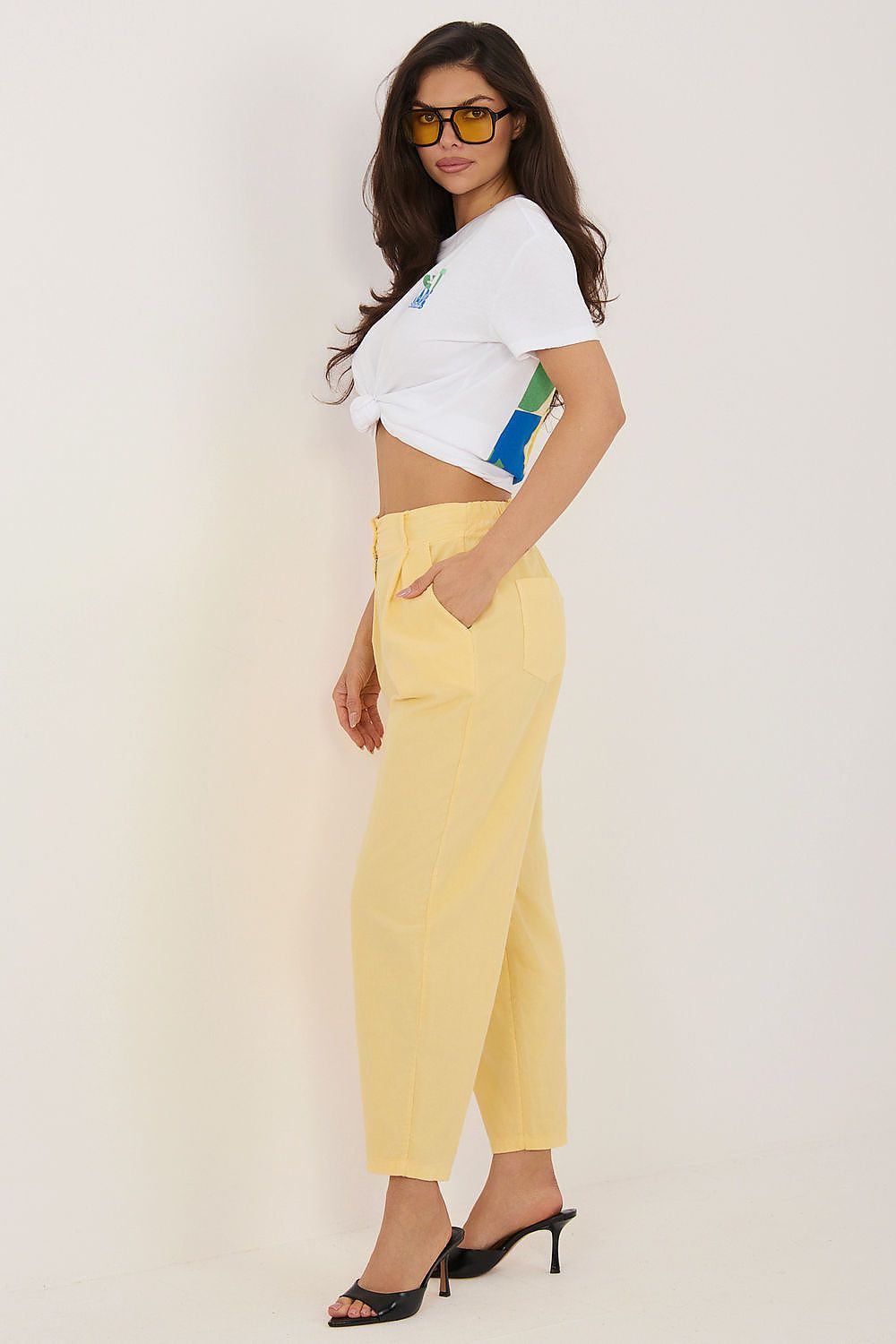  Pantaloni din catifea model 228361 Rue Paris 