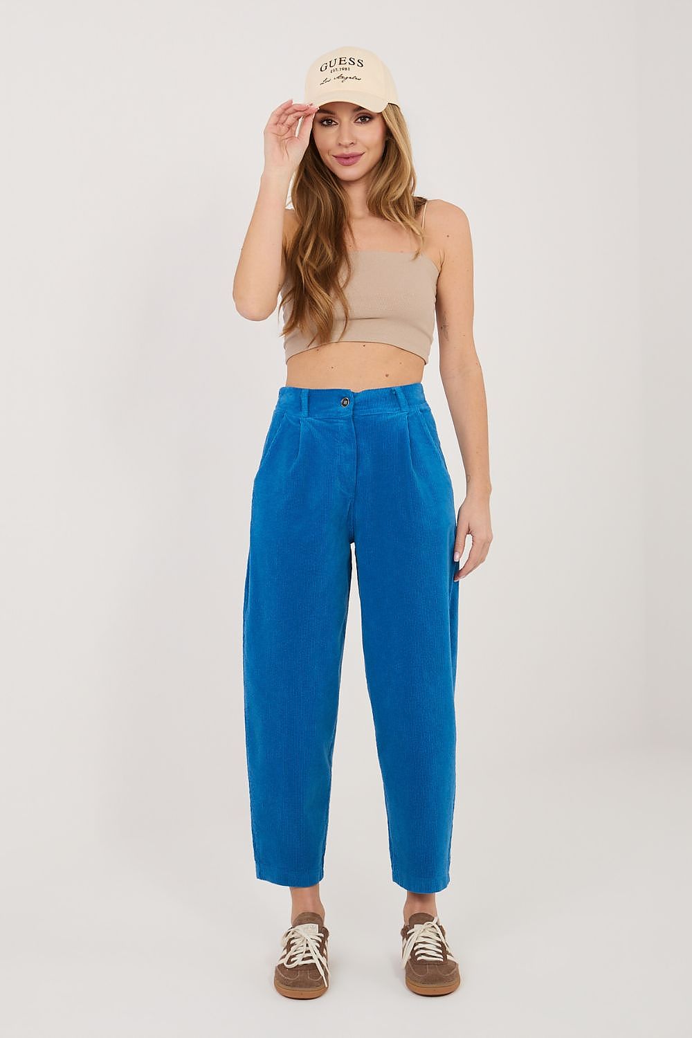  Pantaloni din catifea model 228362 Rue Paris 