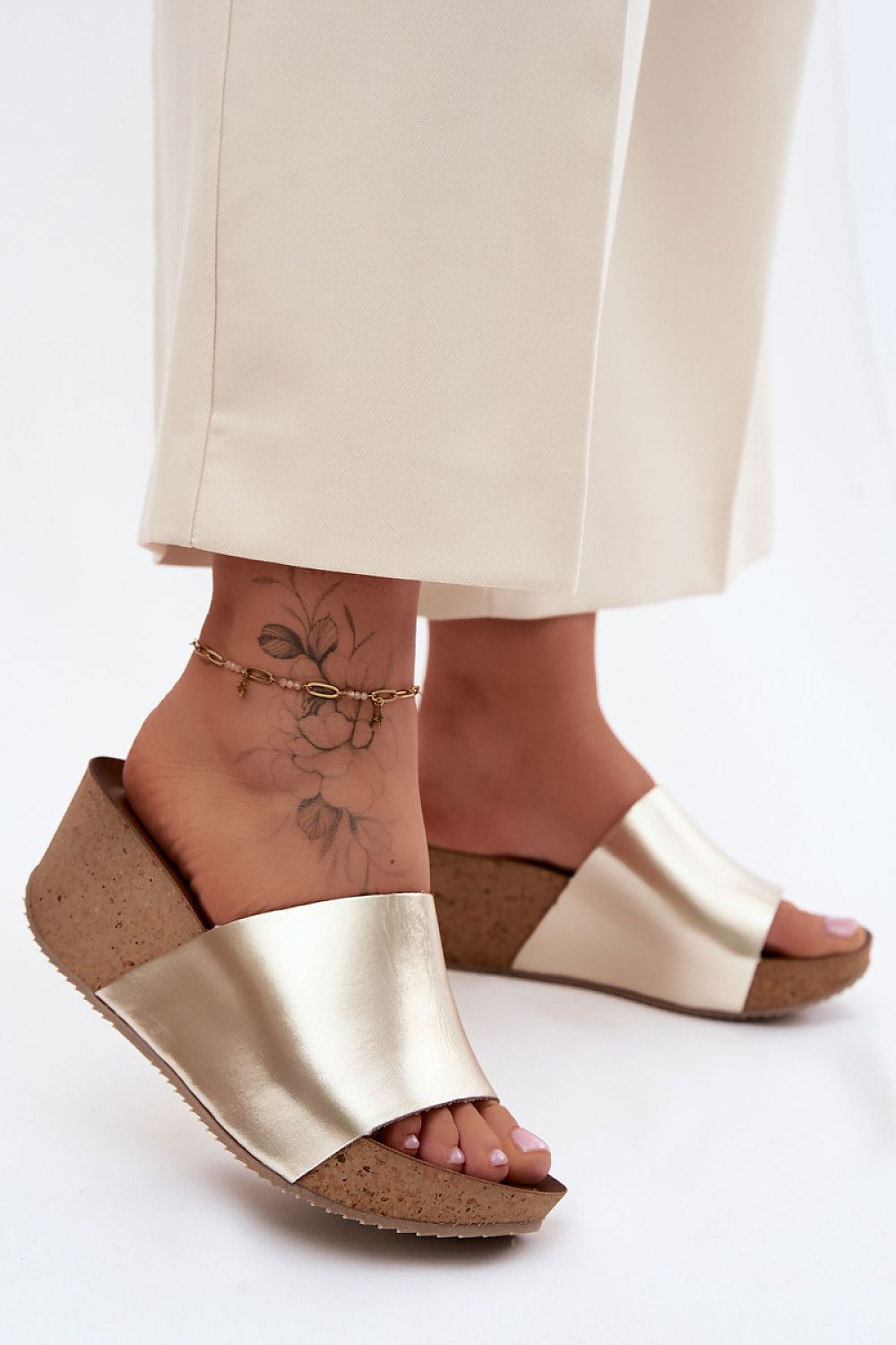  Sandale cu talpă tip pană model 228383 Step in style 
