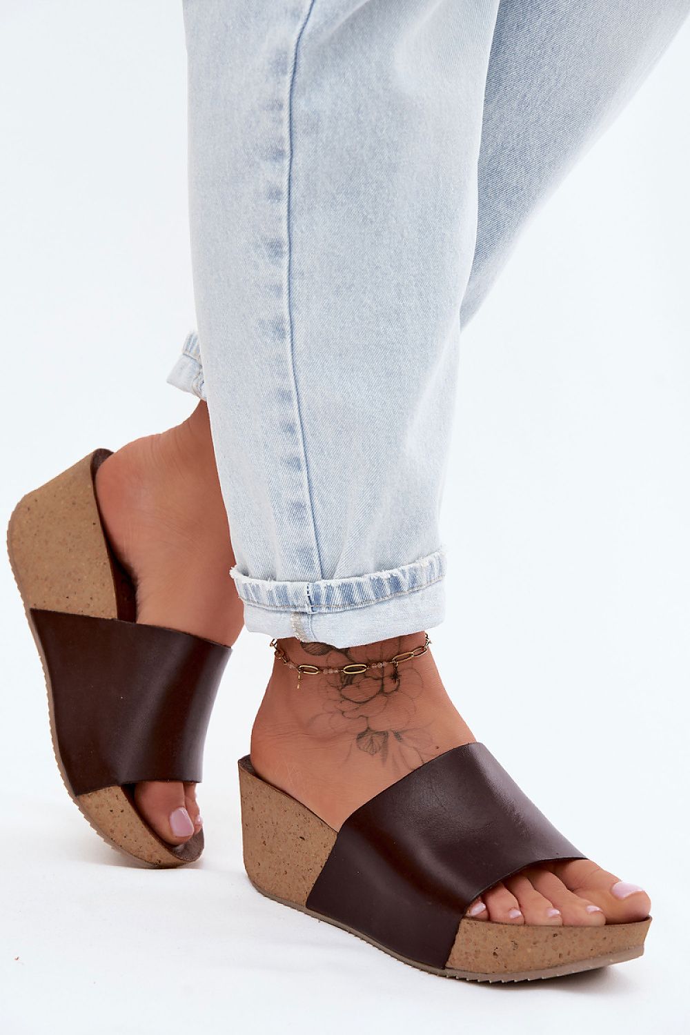 Sandale cu talpă tip pană model 228384 Step in style 