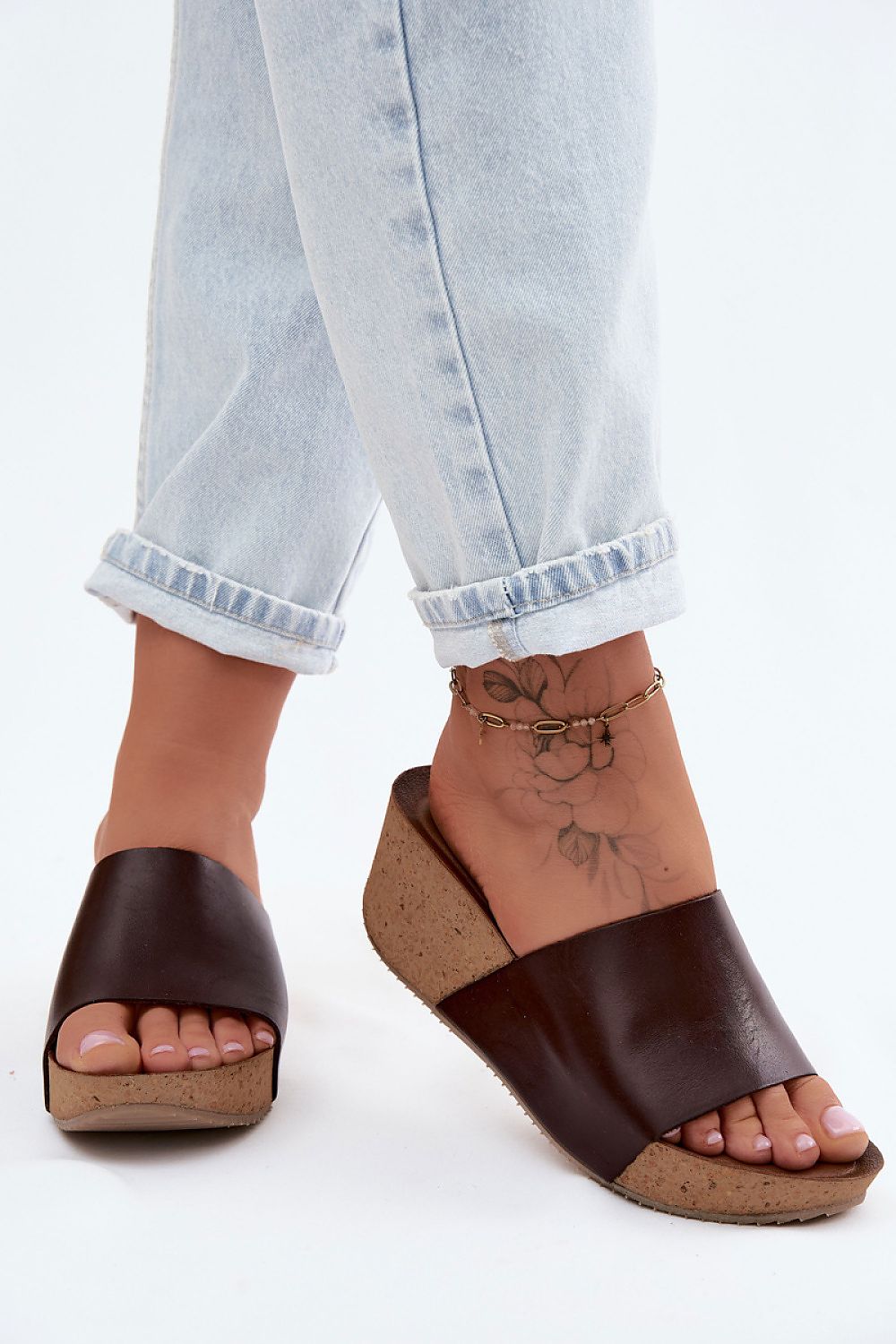  Sandale cu talpă tip pană model 228384 Step in style 