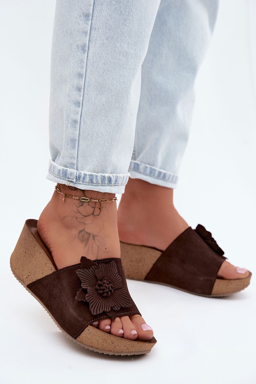  Sandale cu talpă tip pană model 228385 Step in style 